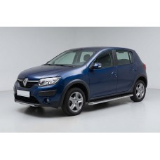 Боковые Подножки Maydos V1 (2 шт., Алюминий и Нержавейка) для Dacia Sandero 2013-2020 гг