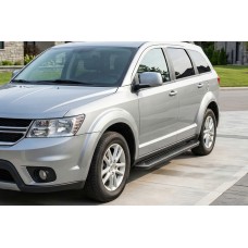 Бокові пороги Allmond Black (2 шт., Алюміній) для Fiat Freemont 2011-2016 рр