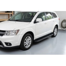 Бокові пороги Bosphorus Black (2 шт., Алюміній) для Fiat Freemont 2011-2016 рр
