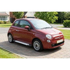 Бокові пороги Allmond Grey (2 шт., алюміній) для Fiat 500/500L 2013-2022 рр