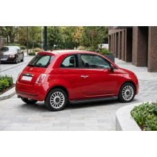 Бокові пороги Allmond Black (2 шт., Алюміній) для Fiat 500/500L 2013-2022 рр