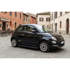 Боковые пороги Bosphorus Black (2 шт., алюминий) для Fiat 500/500L 2013-2022 гг