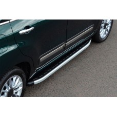 Боковые Подножки Fullmond (2 шт., Алюминий) для Fiat 500/500L 2013-2022 гг