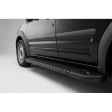 Бокові пороги Allmond Black (2 шт., алюміній) Максі база для Ford Connect 2010-2013 рр