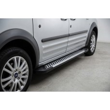 Боковые Подножки Line (2 шт., Алюминий) Макси База для Ford Connect 2010-2013 гг