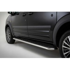 Бокові пороги Maydos V1 (2 шт., Алюміній -2026 нерж) Максі база для Ford Connect 2010-2013 рр