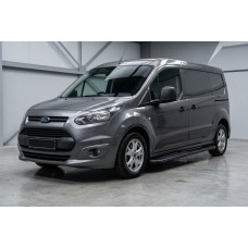 Бокові пороги Bosphorus Black (2 шт., Алюміній) Максі база для Ford Connect 2014-2021 рр