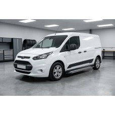 Бокові пороги Rainbow (2 шт., алюміній) Максі база для Ford Connect 2014-2021 рр