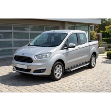 Бокові пороги RedLine V1 (2 шт., алюміній) для Ford Courier 2014-2023 рр