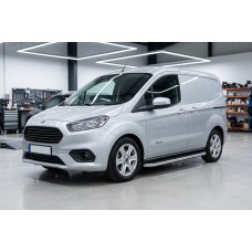 Боковые Подножки Tayga Grey (2 шт., Алюминий) для Ford Courier 2014-2023 гг