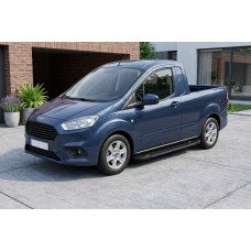 Бокові пороги RedLine Black (2 шт., алюміній) для Ford Courier 2014-2023 рр
