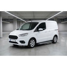 Бокові пороги Rainbow (2 шт., алюміній) для Ford Courier 2014-2023 рр