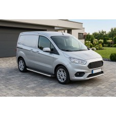 Бокові пороги Fullmond (2 шт., алюм.) для Ford Courier 2014-2023 рр