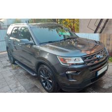 Боковые Подножки Allmond Black (2 шт., Алюминий) для Ford Explorer 2011-2019 гг