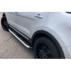 Боковые пороги Fullmond (2 шт., алюминий) для Ford Explorer 2011-2019 гг