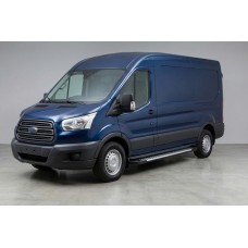 Бокові пороги Line (2 шт., Алюміній) L1 (Regular) для Ford Transit 2014- рр