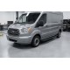 Боковые пороги Bosphorus Black (2 шт., алюминий) L1 (Стандарт) для Ford Transit 2014- гг