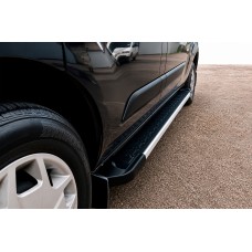 Боковые пороги RedLine V1 (2 шт., алюминий) Длинная База для Ford Custom 2013-2022 гг