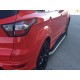 Бокові пороги Tayga Grey (2 шт., Алюміній) З чорним листям на дверях для Ford Kuga/Escape 2013-2019 рр