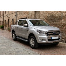 Бокові пороги Allmond Black (2 шт., Алюміній) для Ford Ranger 2011-2022 рр