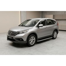 Боковые Подножки Tayga Grey (2 шт., Алюминий) для Honda CRV 2012-2016 гг
