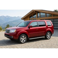 Бокові пороги Maydos V1 (2 шт., Алюміній -2026 нерж) для Honda Pilot 2008-2015 рр