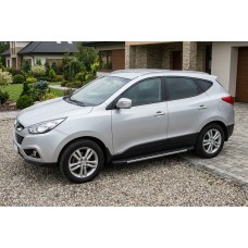 Бокові пороги Duru (2 шт., Алюміній) для Hyundai IX-35 2010-2015 рр