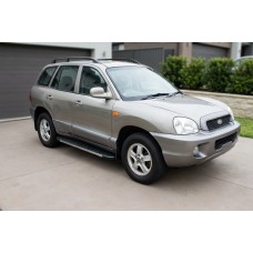 Бокові пороги Duru (2 шт., Алюміній) для Hyundai Santa Fe 1 2000-2006 рр