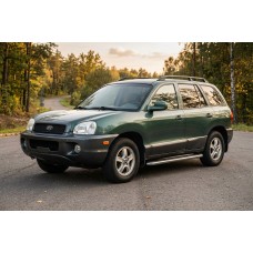 Бокові пороги Maydos V1 (2 шт., Алюміній -2026 нерж) для Hyundai Santa Fe 1 2000-2006 рр
