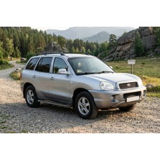 Бокові пороги Bosphorus Black (2 шт., Алюміній) для Hyundai Santa Fe 1 2000-2006 рр