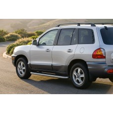 Бокові пороги Tayga Grey (2 шт., алюміній) для Hyundai Santa Fe 1 2000-2006 рр