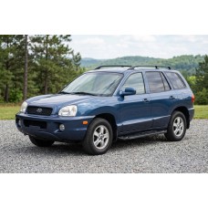 Бокові пороги RedLine Black (2 шт., Алюміній) для Hyundai Santa Fe 1 2000-2006 рр