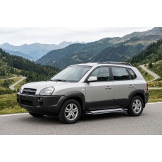 Бокові пороги Rainbow (2 шт., Алюміній) для Hyundai Tucson JM 2004- рр