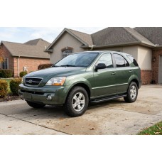 Бокові пороги Allmond Black (2 шт., Алюміній) для Kia Sorento I BL 2002-2009 рр