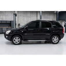 Боковые Подножки Line (2 шт., Алюминий) для Kia Sportage 2004-2010 гг