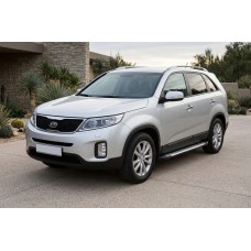 Боковые Подножки Line (2 шт., Алюминий) 2010-2013 для Kia Sorento II XM