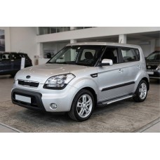 Боковые Подножки Line (2 шт., Алюминий) для Kia Soul I 2008-2013 гг