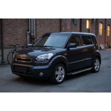Бокові пороги Duru (2 шт., Алюміній) для Kia Soul I 2008-2013 рр