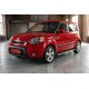 Боковые Подножки Maydos V1 (2 шт., Алюминий и Нержавейка) для Kia Soul I 2008-2013 гг
