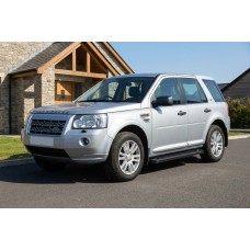 Бокові пороги Allmond Black (2 шт., Алюміній) для Land Rover Freelander II 2006-2014 рр