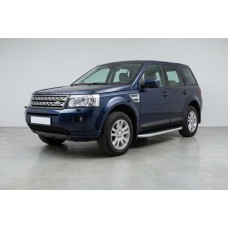 Бокові пороги Duru (2 шт., Алюміній) для Land Rover Freelander II 2006-2014 рр