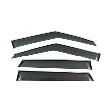 Ветровики с хромированным молдингом Niken Luxury (4 шт) для Range Rover Evoque 2012-2018 гг