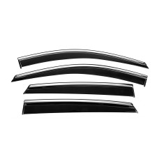 Ветровики с хромированным молдингом Niken Luxury (4 шт) для MG ZS 2017- гг