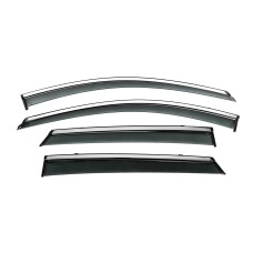 Ветровики с хромированным молдингом Niken Luxury (4 шт) для Opel Mokka 2021- гг