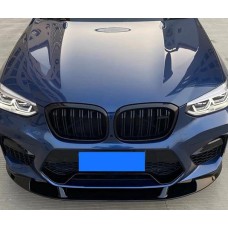 Передня Lip накладка 3D (для F97 2018-2022, чорний глянець) для BMW X3 G01 2018- рр