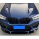 Передний спойлер 3D (для F98 2018-2022, черный глянец) для BMW X4 G02 2018- гг