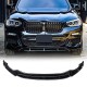 Передний спойлер 3D (для M-Sport 2018-2022, черный глянец) для BMW X3 G01 2018- гг