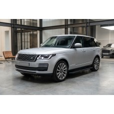 Бокові пороги Allmond Black (2 шт., Алюміній) для Range Rover IV L405 2013-2021 рр
