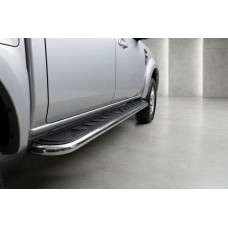 Бокові пороги Maydos V1 (2 шт., Нерж) для Mazda BT-50 2007-2012 рр