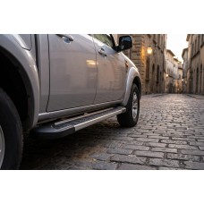 Бокові пороги RedLine V1 (2 шт., Алюміній) для Mazda BT-50 2007-2012 рр